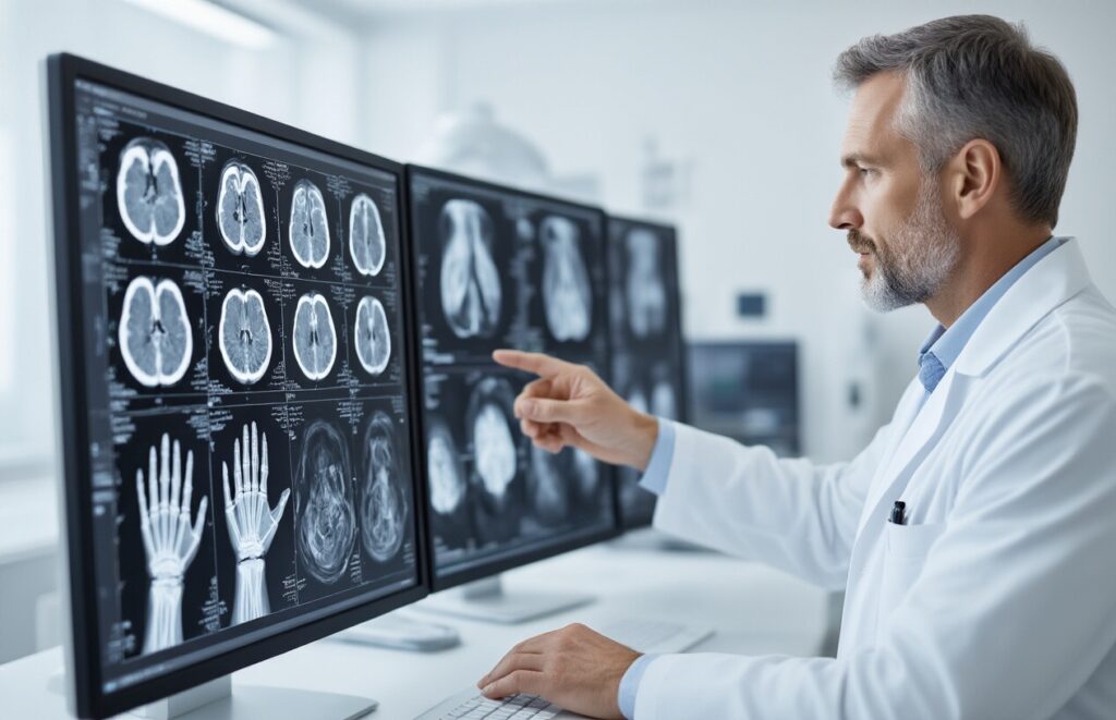 Wrist and hand pain can be frustrating when you can't pinpoint the cause. MRI wrist & hand imaging helps doctors see exactly what's happening inside your joints, tendons, and bones when X-rays don't tell the whole story.
This guide is for patients with persistent wrist or hand pain, athletes with sports injuries, and anyone whose doctor has recommended an MRI. You'll learn what to expect during the process and how these detailed images help your healthcare team create the right treatment plan.
We'll walk you through the most common wrist injuries that show up on MRI scans, from ligament tears to stress fractures that might be invisible on regular X-rays. You'll also discover what hand injuries look like on MRI images and when your doctor might suggest this type of scan over other imaging options.
By the end, you'll understand why MRI technology is so valuable for diagnosing tricky wrist and hand problems, plus get practical tips for preparing for your appointment.
Understanding MRI Technology for Wrist and Hand Imaging
How MRI Works to Visualize Soft Tissues and Bones
MRI technology uses powerful magnetic fields and radio waves to create detailed images of your wrist and hand structures. Unlike other imaging methods that rely on radiation, MRI uses a strong magnetic field to align hydrogen atoms in your body's tissues. When radio frequency pulses are applied, these atoms temporarily move out of alignment, then snap back into place, releasing energy signals that the machine captures and converts into detailed cross-sectional images.
The wrist and hand contain intricate networks of bones, ligaments, tendons, cartilage, and muscles packed into a relatively small space. MRI excels at distinguishing between these different tissue types because each responds differently to the magnetic field. Soft tissues such as ligaments and cartilage appear clearly defined on MRI scans, allowing detection of tears, inflammation, or other damage that might be invisible on different imaging modalities.
The scanning process typically takes 30-60 minutes for wrist and hand imaging, during which multiple sequences are performed to capture different views and highlight specific structures. These sequences can be adjusted to emphasize particular tissues - some sequences highlight fluid and inflammation, while others focus on bones or blood vessels.
Superior Imaging Capabilities Compared to X-rays and CT Scans
While X-rays remain the first-line imaging for suspected fractures, they have significant limitations when evaluating wrist and hand injuries. X-rays clearly show bones but miss soft-tissue problems entirely. Many common wrist conditions, such as ligament tears or cartilage damage, simply don't appear on X-ray films.
CT scans provide better bone detail than X-rays and can create cross-sectional images, but they still struggle with soft tissue visualization. CT scans are excellent for complex fractures but fall short when doctors need to evaluate the intricate soft tissue structures that make your wrist and hand function properly.
Imaging Method
Bone Visualization
Soft Tissue Detail
Radiation Exposure
Scan Time
X-ray
Good for fractures
Poor
Low dose
Seconds
CT Scan
Excellent
Limited
Moderate dose
5-10 minutes
MRI
Good
Excellent
None
30-60 minutes
MRI provides unmatched soft tissue contrast, making it the gold standard for diagnosing conditions like:
Triangular fibrocartilage complex (TFCC) tears
Scaphoid bone blood supply problems
Tendon and ligament injuries
Cartilage damage
Nerve compression syndromes
The ability to see these structures in multiple planes (axial, sagittal, and coronal) gives doctors a complete three-dimensional understanding of your injury.
Safety Benefits of Radiation-Free Diagnostic Method
One of MRI's most significant advantages is its complete lack of ionizing radiation. X-rays and CT scans expose patients to radiation, which carries a small but cumulative cancer risk over time. This radiation exposure becomes a particular concern for younger patients or those requiring multiple imaging studies.
MRI uses only magnetic fields and radio waves, both of which are considered safe for human exposure at the levels used in medical imaging. This safety profile makes MRI the preferred choice when detailed imaging is needed, especially for:
Pediatric patients whose developing tissues are more sensitive to radiation
Pregnant women requiring wrist or hand imaging
Patients who need repeated scans to monitor healing
Athletes undergoing preventive screening
The magnetic field strength in most clinical MRI machines ranges from 1.5 to 3 Tesla, which is strong enough to attract ferromagnetic objects but doesn't cause biological harm to human tissues. The radio frequency energy used is similar to FM radio waves, but at different frequencies.
Safety considerations do exist - patients with certain metal implants, pacemakers, or claustrophobia may not be suitable candidates for MRI. However, newer MRI-safe implants and open MRI designs have expanded access to this valuable diagnostic tool for patients who previously couldn't undergo scanning.
Most Common Wrist Injuries Detected by MRI
TFCC Tears and Triangular Fibrocartilage Complex Damage
The triangular fibrocartilage complex sits on the pinky side of your wrist, acting like a shock absorber between your forearm bones and the small wrist bones. When this structure is damaged, it causes a nagging pain that often worsens when you rotate your wrist or grip something tightly.
MRI excels at detecting TFCC tears because it can visualize soft-tissue details that X-rays miss. The scan reveals different types of tears - some happen right in the center of the cartilage disc, while others occur where the TFCC attaches to the bones. Athletes who play tennis, gymnastics, or baseball frequently develop these injuries from repetitive twisting motions.
What makes TFCC injuries tricky is that they often feel similar to other wrist problems. You might experience a clicking sensation, weakness when gripping, or pain that shoots up your forearm. MRI images help doctors precisely locate the tear and assess its severity, which directly affects treatment decisions.
Scaphoid Fractures and Hidden Bone Injuries
The scaphoid bone sits right below your thumb and plays a crucial role in wrist movement. This boat-shaped bone has a reputation for being problematic due to its poor blood supply, especially in its middle section. When you fall and catch yourself with your hand, the scaphoid often takes the brunt of the impact.
Regular X-rays miss scaphoid fractures about 15% of the time, especially hairline cracks that are just beginning to develop. MRI detects these hidden fractures by showing bone swelling and subtle stress changes that occur even before a complete break. Early detection can prevent a small crack from becoming a complete fracture that requires surgery.
The location of a scaphoid fracture matters enormously for healing. Breaks closer to your thumb typically heal well, while fractures in the middle or upper portions often struggle to mend properly due to limited blood flow. MRI shows doctors exactly where the fracture sits and whether the bone is getting adequate blood supply for natural healing.
Carpal Tunnel Syndrome and Nerve Compression
Carpal tunnel syndrome happens when the median nerve gets squeezed as it travels through the narrow carpal tunnel in your wrist. While doctors can often diagnose this condition through physical examination and nerve conduction studies, MRI provides valuable visual confirmation and helps rule out other causes of similar symptoms.
MRI images clearly show the median nerve, revealing when it's swollen, flattened, or compressed by surrounding tissues. The scan also displays the carpal tunnel itself - the narrow passageway formed by wrist bones and a tough ligament. Sometimes the tunnel appears smaller than usual, or the ligament seems thicker and more prominent than it should.
Beyond just confirming carpal tunnel syndrome, MRI helps identify other conditions that mimic its symptoms. These include tendon inflammation, cysts pressing on the nerve, or unusual muscle formations that crowd the tunnel space. The detailed images also show whether conservative treatments like splinting and injections might work, or if surgical release of the carpal tunnel becomes necessary.
Ligament Tears and Joint Instability
Your wrist contains multiple small ligaments that work together to keep the joint stable during movement. These tough fibrous bands connect the various wrist bones and prevent them from shifting out of position when you lift, twist, or apply pressure through your hand.
MRI reveals ligament injuries with remarkable clarity, showing partial tears, complete ruptures, and areas where ligaments have pulled away from their bone attachments. The scapholunate ligament, which connects two essential wrist bones, tears frequently in sports injuries and falls. When this ligament fails, the wrist bones can shift abnormally, creating long-term arthritis if left untreated.
Another commonly injured structure is the lunotriquetral ligament, which connects bones on the pinky side of the wrist. Damage here often causes pain and clicking with wrist rotation. MRI images help surgeons determine whether these ligaments can heal naturally or need surgical repair to restore proper wrist function and prevent future joint problems.
Frequent Hand Injuries Revealed Through MRI Scanning
Tendon Ruptures and Inflammatory Conditions
Hand tendons work incredibly hard every day, making them vulnerable to both acute injuries and chronic inflammation. MRI scans excel at detecting tendon ruptures that might not be evident on X-rays or physical examination alone. Complete ruptures appear as gaps in the tendon structure, while partial tears show up as areas of increased signal intensity with thinning or irregularity.
Flexor tendon injuries are common in the fingers, often resulting from deep cuts or forceful gripping. The MRI can differentiate between injury zones, helping surgeons plan the most effective repair approach. Extensor tendon ruptures, though less frequent, can occur from seemingly minor trauma and may go undiagnosed without proper imaging.
Tenosynovitis, inflammation of the tendon sheath, creates a distinctive MRI appearance with fluid accumulation around the tendon. This condition frequently affects people who perform repetitive hand movements, from assembly-line workers to musicians. De Quervain's tenosynovitis, affecting the thumb-side tendons, shows characteristic thickening and inflammation that MRI captures beautifully.
Trigger finger involves inflammation and thickening of the tendon sheath, creating a nodule that catches as the finger moves. MRI can reveal this thickening and help determine whether conservative treatment or surgical release would be most beneficial.
Ganglion Cysts and Soft Tissue Masses
Ganglion cysts rank among the most common hand masses, appearing as fluid-filled sacs that typically arise from joints or tendon sheaths. These benign growths appear brightly on MRI as well-defined, fluid-signal masses that are usually attached to nearby joint capsules or tendons via a small stalk.
The dorsal wrist is the most common site for ganglion cysts, which often arise from the scapholunate joint. Volar wrist ganglions typically occur from the radiocarpal or midcarpal joints and can sometimes compress the nearby radial artery. MRI helps distinguish these cysts from other masses and can identify their exact origin, which is valuable for surgical planning.
Occult ganglion cysts present a diagnostic challenge because they're too small to feel but large enough to cause pain. MRI frequently uncovers these hidden culprits in patients with unexplained wrist discomfort.
Other soft tissue masses that MRI can identify include lipomas, which appear as fatty-signal masses, and giant cell tumors of the tendon sheath, which show characteristic low signal intensity. Nerve sheath tumors, though rare, display specific imaging features that help differentiate them from other masses.
Enchondromas, benign cartilage tumors in the hand bones, have distinctive appearances, with lobulated cartilage signal intensity and sometimes calcifications that help confirm the diagnosis.
Arthritis and Joint Degeneration
Hand arthritis takes many forms, and MRI provides detailed information about joint damage that X-rays might miss in early stages. Osteoarthritis commonly affects the thumb base (CMC joint), finger joints, and wrist, creating characteristic changes in cartilage, bone, and surrounding soft tissues.
Rheumatoid arthritis has a predilection for the wrist and finger joints, causing synovial inflammation that appears as thickened, enhancing tissue around joints. MRI can detect erosions and bone edema months before they become visible on conventional radiographs. This early detection capability enables more timely treatment interventions.
Psoriatic arthritis often affects the finger joints in a distinctive pattern, and MRI can show the characteristic sausage-like swelling of entire fingers along with joint inflammation. The imaging also reveals enthesitis, inflammation at the sites where tendons and ligaments attach to bone.
Post-traumatic arthritis develops after fractures or ligament injuries, and an MRI shows both the cartilage damage and any underlying bone changes. The scans can also identify loose bodies within joints that may require removal.
Crystalline arthropathies, such as gout, can affect hand joints, and MRI may show characteristic tophi (crystal deposits) as masses with specific signal characteristics.
Sports-Related Finger and Thumb Injuries
Athletes put tremendous stress on their hands, leading to specific injury patterns that MRI can accurately diagnose. Gamekeeper's thumb, an injury to the ulnar collateral ligament of the thumb, is standard in skiing and other ball sports. MRI shows the extent of ligament damage and whether the torn ligament end has flipped over (Stener lesion), which requires surgical repair.
Mallet finger injuries involve rupture of the extensor tendon at the fingertip, often from ball sports. While the clinical diagnosis is usually straightforward, MRI can show associated fractures and help determine the best treatment approach.
Climber's finger, involving pulley ruptures in the flexor tendon system, has become increasingly familiar with the popularity of rock climbing and bouldering. MRI clearly shows which pulleys are damaged and the extent of tendon bowstringing, information that guides both treatment and return-to-sport decisions.
Jersey finger occurs when the flexor digitorum profundus tendon avulses from its insertion, typically during football when a player grabs another player's jersey. MRI locates the retracted tendon end and identifies any associated bone fragments.
Boxer's fractures affecting the fifth metacarpal neck are common. Still, MRI can also reveal associated soft-tissue injuries, such as extensor tendon damage or joint capsule tears, which may influence treatment decisions.
What MRI Images Actually Show Healthcare Professionals
Detailed Soft Tissue Contrast and Abnormality Detection
MRI excels at revealing the intricate details of soft tissues that other imaging methods simply can't match. When radiologists examine your wrist and hand MRI, they're looking at incredibly detailed pictures that show the difference between tendons, ligaments, cartilage, muscles, and nerves with stunning clarity. This high-resolution view allows them to spot even tiny tears in ligaments, such as the scapholunate ligament or the triangular fibrocartilage complex (TFCC), that might be completely invisible on X-rays.
The magic happens because different tissues respond uniquely to the magnetic fields, creating distinct signals that translate into varying shades of gray on the images. Healthy cartilage appears smooth and uniform, while damaged areas show up as irregular bright spots or dark gaps. Inflamed tendons become swollen and exhibit characteristic signal changes that immediately catch a trained eye.
Healthcare professionals can also identify fluid collections, cysts, and masses with precision. Ganglion cysts, for example, appear as well-defined, bright areas filled with fluid, while more concerning masses exhibit characteristics that help distinguish between benign and potentially problematic growths. The ability to detect nerve compression, such as median nerve entrapment in carpal tunnel syndrome, provides doctors with crucial information about the severity and exact location of the problem.
Bone Marrow Changes and Stress Fractures
While bones might seem solid, MRI reveals the hidden world inside them that X-rays often miss. Bone marrow produces specific signals that change dramatically in response to injury or disease. Fresh stress fractures create a telltale pattern of bone marrow edema - essentially swelling inside the bone - that shows up as bright white areas on specific MRI sequences.
These stress fractures are prevalent in athletes and people who perform repetitive motions. The scaphoid bone, notorious for its poor blood supply and tendency to develop complications, frequently shows early changes on MRI long before they become visible on standard X-rays. This early detection can be the difference between successful conservative treatment and the need for surgery.
Bone marrow changes can also reveal other conditions, such as avascular necrosis, in which parts of bone tissue die due to poor blood supply. In the wrist, this commonly affects the lunate (Kienböck's disease) or the scaphoid. MRI shows these changes as distinct patterns of signal alteration, helping doctors stage the disease and plan appropriate treatment strategies.
Blood Flow Patterns and Vascular Issues
MRI provides unique insights into blood flow and vascular health throughout the wrist and hand. Memorable sequences can track how blood moves through vessels, revealing blockages, abnormal connections, or areas with compromised circulation. This capability proves invaluable when assessing conditions like hypothenar hammer syndrome, where repeated trauma damages the ulnar artery.
Contrast-enhanced MRI takes vascular imaging even further by injecting a special dye that highlights blood vessels and areas with increased blood flow. This technique helps identify active inflammation, tumors, and infection by showing which areas are receiving more blood than usual. Infected tissues typically exhibit enhanced blood flow patterns that help doctors distinguish between different types of soft-tissue problems.
The vascular information also helps surgeons plan procedures by mapping out the blood supply to different structures. Before complex reconstructive surgeries, knowing exactly where major vessels run and how they branch can prevent complications and improve outcomes. This detailed vascular roadmap becomes especially important in trauma cases where normal anatomy might be disrupted.
When Your Doctor Will Recommend an MRI for Hand or Wrist Pain
Persistent Pain Despite Normal X-ray Results
X-rays show bones clearly but miss the soft tissues that often cause wrist and hand pain. When you're dealing with ongoing discomfort that won't go away, but your X-ray comes back normal, your doctor faces a puzzle that MRI can solve.
Many patients experience this frustrating scenario. You know something's wrong—your wrist aches during daily activities or your hand feels weak when gripping objects—but traditional imaging doesn't reveal the culprit. MRI becomes the detective tool that uncovers hidden injuries to ligaments, tendons, cartilage, and other soft tissues that X-rays simply can't detect.
This situation commonly occurs with:
Ligament tears that aren't visible on standard films
Early-stage arthritis affecting cartilage
Tendon inflammation or partial tears
Nerve compression syndromes
Minor fractures in areas poorly visualized by X-rays
Your doctor will likely recommend an MRI when pain persists for several weeks despite conservative treatment, especially if the pain interferes with your daily activities or work performance.
Suspected Soft Tissue Injuries Requiring Detailed Imaging
Soft-tissue injuries account for the majority of hand and wrist problems, yet they remain invisible to conventional imaging methods. MRI excels at revealing these hidden injuries with remarkable detail.
Sports-related injuries often involve complex soft tissue damage. A fall on an outstretched hand might cause multiple ligament injuries simultaneously, creating instability that's difficult to diagnose without detailed imaging. Rock climbers, gymnasts, and racquet-sport athletes frequently develop overuse injuries affecting tendons and ligaments, which require MRI evaluation.
Common soft tissue injuries that need MRI include:
Triangular fibrocartilage complex (TFCC) tears
Scapholunate ligament injuries
Tendon ruptures or partial tears
Joint capsule injuries
Muscle strains affecting hand function
The ability to detect inflammation, swelling, and tissue changes makes MRI invaluable for diagnosing conditions such as tendinitis, bursitis, and early degenerative changes. Your doctor can also assess blood flow to tissues, helping identify areas with poor healing potential.
Pre-surgical Planning for Complex Cases
Surgeons rely heavily on MRI when planning intricate procedures involving the hand and wrist. These areas contain densely packed structures where millimeter precision matters, making precise preoperative planning essential for successful outcomes.
MRI provides surgeons with a detailed roadmap before entering the operating room. The technology reveals the exact location and extent of injuries, helping determine the best surgical approach and techniques needed. This planning reduces surgery time, minimizes tissue damage, and improves patient outcomes.
Complex cases requiring MRI-guided planning include:
Multi-ligament reconstructions
Tendon transfer procedures
Carpal tunnel release with suspected complications
Mass or tumor removal
Fracture repairs involving joint surfaces
Revision surgeries after previous procedures
Surgeons can also identify anatomical variations that might complicate surgery. Some people have unusual tendon or blood vessel arrangements that could affect surgical planning. MRI reveals these variations before the procedure begins, allowing surgeons to adapt their approach accordingly.
Monitoring Treatment Progress and Healing
MRI is an excellent tool for tracking how well treatments are working and whether tissues are healing correctly. This monitoring capability proves especially valuable for complex injuries or when healing seems slower than expected.
During the healing process, an MRI can show:
Reduction in tissue inflammation and swelling
New tissue formation and repair
Blood flow improvements to injured areas
Scar tissue development that might affect function
Complications like infection or poor healing
Athletes returning to sports benefit significantly from MRI monitoring. The images help determine when tissues have healed sufficiently to handle increased stress and activity levels. This prevents re-injury and ensures safe return to competition.
Your doctor might order follow-up MRI scans if:
Symptoms aren't improving with treatment
New symptoms develop during recovery.
Physical therapy progress stalls unexpectedly
You're considering returning to high-demand activities.s
Previous treatments haven't worked as expected.
Detailed information from follow-up MRI scans helps doctors adjust treatment plans, modify therapy approaches, or consider alternative interventions when initial treatments aren't producing the desired results.
Preparing for Your MRI Appointment and What to Expect
Pre-scan Instructions and Metal Object Removal
Before your MRI appointment, you'll receive specific instructions. The most critical step involves removing all metal objects from your body and clothing. This includes jewelry, watches, hairpins, belts with metal buckles, underwire bras, and apparel with metallic threads or zippers. Even small items, like coin-sized metal buttons, can degrade image quality.
Your medical team will provide you with a comprehensive checklist days before your scan. Some facilities offer metal-free gowns or scrubs to ensure complete compliance. If you have any implanted medical devices, such as pacemakers, cochlear implants, or metal plates from previous surgeries, inform your technologist immediately. These require special consideration and may affect your ability to safely undergo the procedure.
Remove all makeup, nail polish, and hair products that might contain metallic particles. Credit cards, phones, and keys must stay in the changing area locker. The magnetic field is powerful enough to erase data from cards and potentially damage electronic devices.
Positioning Techniques for Optimal Image Quality
Proper positioning makes the difference between transparent, diagnostic images and scans that need repeating. For wrist and hand MRI, you'll typically lie on your back with your arm extended above your head in what's called the "Superman position." Your hand and wrist will be placed in a specialized coil - a device that looks like a small cage or tube, explicitly designed for extremity imaging.
The technologist will use cushions and supports to keep your arm comfortable and perfectly still throughout the scan. Your fingers might be gently secured with soft straps or positioned in a specific way, depending on what structures your doctor wants to examine. Some facilities use dedicated extremity MRI units where you can sit upright with just your hand and wrist inside the machine while the rest of your body remains outside.
The positioning process takes several minutes as the technologist fine-tunes everything for optimal image quality. They'll check that you're comfortable because staying completely still is essential for clear pictures. Even small movements can blur the images and require additional scanning time.
Scan Duration and Comfort Measures During Procedure
A typical wrist or hand MRI takes 30 to 45 minutes to complete. The machine creates loud knocking, tapping, and buzzing sounds during different sequences. You'll receive earplugs or noise-canceling headphones to reduce the noise level and make the experience more comfortable.
Most facilities offer music options through headphones to help you relax. The technologist maintains constant communication through an intercom system and can hear you if you need anything. They'll explain each sequence before it starts and let you know how long each one will take.
You can expect multiple scanning sequences, each focusing on different tissue types or injury patterns. Some sequences last just two minutes, while others might run for eight to ten minutes. The technologist will give you breaks between more extended sequences if needed.
Temperature control keeps the scanning room comfortable, though some people feel cool lying still for extended periods. Blankets are available upon request. If you experience claustrophobia, discuss this with your doctor beforehand - they might prescribe mild sedation or recommend an open MRI unit if available in your area.
MRI scans give doctors an incredibly detailed look at what's happening inside your wrist and hand when you're dealing with pain or injury. From torn ligaments and fractured bones to damaged tendons and compressed nerves, these scans can spot problems that might be missed with regular X-rays. The technology provides clear images of soft tissues, bones, and joints, helping your healthcare team determine precisely what's causing your discomfort and how best to treat it.
If you're experiencing persistent wrist or hand pain that isn't getting better with basic treatment, don't hesitate to talk with your doctor about whether an MRI might be right for you. Getting an early diagnosis can make a huge difference in your recovery and help prevent long-term complications. Remember that the scan itself is painless and straightforward - the most challenging part is often just staying still for 30-45 minutes while the machine does its work.
