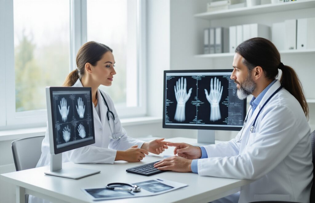 Wrist and hand pain can be frustrating when you can't pinpoint the cause. MRI wrist & hand imaging helps doctors see exactly what's happening inside your joints, tendons, and bones when X-rays don't tell the whole story.
This guide is for patients with persistent wrist or hand pain, athletes with sports injuries, and anyone whose doctor has recommended an MRI. You'll learn what to expect during the process and how these detailed images help your healthcare team create the right treatment plan.
We'll walk you through the most common wrist injuries that show up on MRI scans, from ligament tears to stress fractures that might be invisible on regular X-rays. You'll also discover what hand injuries look like on MRI images and when your doctor might suggest this type of scan over other imaging options.
By the end, you'll understand why MRI technology is so valuable for diagnosing tricky wrist and hand problems, plus get practical tips for preparing for your appointment.
Understanding MRI Technology for Wrist and Hand Imaging
How MRI Works to Visualize Soft Tissues and Bones
MRI technology uses powerful magnetic fields and radio waves to create detailed images of your wrist and hand structures. Unlike other imaging methods that rely on radiation, MRI uses a strong magnetic field to align hydrogen atoms in your body's tissues. When radio frequency pulses are applied, these atoms temporarily move out of alignment, then snap back into place, releasing energy signals that the machine captures and converts into detailed cross-sectional images.
The wrist and hand contain intricate networks of bones, ligaments, tendons, cartilage, and muscles packed into a relatively small space. MRI excels at distinguishing between these different tissue types because each responds differently to the magnetic field. Soft tissues such as ligaments and cartilage appear clearly defined on MRI scans, allowing detection of tears, inflammation, or other damage that might be invisible on different imaging modalities.
The scanning process typically takes 30-60 minutes for wrist and hand imaging, during which multiple sequences are performed to capture different views and highlight specific structures. These sequences can be adjusted to emphasize particular tissues - some sequences highlight fluid and inflammation, while others focus on bones or blood vessels.
Superior Imaging Capabilities Compared to X-rays and CT Scans
While X-rays remain the first-line imaging for suspected fractures, they have significant limitations when evaluating wrist and hand injuries. X-rays clearly show bones but miss soft-tissue problems entirely. Many common wrist conditions, such as ligament tears or cartilage damage, simply don't appear on X-ray films.
CT scans provide better bone detail than X-rays and can create cross-sectional images, but they still struggle with soft tissue visualization. CT scans are excellent for complex fractures but fall short when doctors need to evaluate the intricate soft tissue structures that make your wrist and hand function properly.
Imaging Method
Bone Visualization
Soft Tissue Detail
Radiation Exposure
Scan Time
X-ray
Good for fractures
Poor
Low dose
Seconds
CT Scan
Excellent
Limited
Moderate dose
5-10 minutes
MRI
Good
Excellent
None
30-60 minutes
MRI provides unmatched soft tissue contrast, making it the gold standard for diagnosing conditions like:
Triangular fibrocartilage complex (TFCC) tears
Scaphoid bone blood supply problems
Tendon and ligament injuries
Cartilage damage
Nerve compression syndromes
The ability to see these structures in multiple planes (axial, sagittal, and coronal) gives doctors a complete three-dimensional understanding of your injury.
Safety Benefits of Radiation-Free Diagnostic Method
One of MRI's most significant advantages is its complete lack of ionizing radiation. X-rays and CT scans expose patients to radiation, which carries a small but cumulative cancer risk over time. This radiation exposure becomes a particular concern for younger patients or those requiring multiple imaging studies.
MRI uses only magnetic fields and radio waves, both of which are considered safe for human exposure at the levels used in medical imaging. This safety profile makes MRI the preferred choice when detailed imaging is needed, especially for:
Pediatric patients whose developing tissues are more sensitive to radiation
Pregnant women requiring wrist or hand imaging
Patients who need repeated scans to monitor healing
Athletes undergoing preventive screening
The magnetic field strength in most clinical MRI machines ranges from 1.5 to 3 Tesla, which is strong enough to attract ferromagnetic objects but doesn't cause biological harm to human tissues. The radio frequency energy used is similar to FM radio waves, but at different frequencies.
Safety considerations do exist - patients with certain metal implants, pacemakers, or claustrophobia may not be suitable candidates for MRI. However, newer MRI-safe implants and open MRI designs have expanded access to this valuable diagnostic tool for patients who previously couldn't undergo scanning.
Most Common Wrist Injuries Detected by MRI
TFCC Tears and Triangular Fibrocartilage Complex Damage
The triangular fibrocartilage complex sits on the pinky side of your wrist, acting like a shock absorber between your forearm bones and the small wrist bones. When this structure is damaged, it causes a nagging pain that often worsens when you rotate your wrist or grip something tightly.
MRI excels at detecting TFCC tears because it can visualize soft-tissue details that X-rays miss. The scan reveals different types of tears - some happen right in the center of the cartilage disc, while others occur where the TFCC attaches to the bones. Athletes who play tennis, gymnastics, or baseball frequently develop these injuries from repetitive twisting motions.
What makes TFCC injuries tricky is that they often feel similar to other wrist problems. You might experience a clicking sensation, weakness when gripping, or pain that shoots up your forearm. MRI images help doctors precisely locate the tear and assess its severity, which directly affects treatment decisions.
Scaphoid Fractures and Hidden Bone Injuries
The scaphoid bone sits right below your thumb and plays a crucial role in wrist movement. This boat-shaped bone has a reputation for being problematic due to its poor blood supply, especially in its middle section. When you fall and catch yourself with your hand, the scaphoid often takes the brunt of the impact.
Regular X-rays miss scaphoid fractures about 15% of the time, especially hairline cracks that are just beginning to develop. MRI detects these hidden fractures by showing bone swelling and subtle stress changes that occur even before a complete break. Early detection can prevent a small crack from becoming a complete fracture that requires surgery.
The location of a scaphoid fracture matters enormously for healing. Breaks closer to your thumb typically heal well, while fractures in the middle or upper portions often struggle to mend properly due to limited blood flow. MRI shows doctors exactly where the fracture sits and whether the bone is getting adequate blood supply for natural healing.
Carpal Tunnel Syndrome and Nerve Compression
Carpal tunnel syndrome happens when the median nerve gets squeezed as it travels through the narrow carpal tunnel in your wrist. While doctors can often diagnose this condition through physical examination and nerve conduction studies, MRI provides valuable visual confirmation and helps rule out other causes of similar symptoms.
MRI images clearly show the median nerve, revealing when it's swollen, flattened, or compressed by surrounding tissues. The scan also displays the carpal tunnel itself - the narrow passageway formed by wrist bones and a tough ligament. Sometimes the tunnel appears smaller than usual, or the ligament seems thicker and more prominent than it should.
Beyond just confirming carpal tunnel syndrome, MRI helps identify other conditions that mimic its symptoms. These include tendon inflammation, cysts pressing on the nerve, or unusual muscle formations that crowd the tunnel space. The detailed images also show whether conservative treatments like splinting and injections might work, or if surgical release of the carpal tunnel becomes necessary.
Ligament Tears and Joint Instability
Your wrist contains multiple small ligaments that work together to keep the joint stable during movement. These tough fibrous bands connect the various wrist bones and prevent them from shifting out of position when you lift, twist, or apply pressure through your hand.
MRI reveals ligament injuries with remarkable clarity, showing partial tears, complete ruptures, and areas where ligaments have pulled away from their bone attachments. The scapholunate ligament, which connects two essential wrist bones, tears frequently in sports injuries and falls. When this ligament fails, the wrist bones can shift abnormally, creating long-term arthritis if left untreated.
Another commonly injured structure is the lunotriquetral ligament, which connects bones on the pinky side of the wrist. Damage here often causes pain and clicking with wrist rotation. MRI images help surgeons determine whether these ligaments can heal naturally or need surgical repair to restore proper wrist function and prevent future joint problems.
Frequent Hand Injuries Revealed Through MRI Scanning
Tendon Ruptures and Inflammatory Conditions
Hand tendons work incredibly hard every day, making them vulnerable to both acute injuries and chronic inflammation. MRI scans excel at detecting tendon ruptures that might not be evident on X-rays or physical examination alone. Complete ruptures appear as gaps in the tendon structure, while partial tears show up as areas of increased signal intensity with thinning or irregularity.
Flexor tendon injuries are common in the fingers, often resulting from deep cuts or forceful gripping. The MRI can differentiate between injury zones, helping surgeons plan the most effective repair approach. Extensor tendon ruptures, though less frequent, can occur from seemingly minor trauma and may go undiagnosed without proper imaging.
Tenosynovitis, inflammation of the tendon sheath, creates a distinctive MRI appearance with fluid accumulation around the tendon. This condition frequently affects people who perform repetitive hand movements, from assembly-line workers to musicians. De Quervain's tenosynovitis, affecting the thumb-side tendons, shows characteristic thickening and inflammation that MRI captures beautifully.
Trigger finger involves inflammation and thickening of the tendon sheath, creating a nodule that catches as the finger moves. MRI can reveal this thickening and help determine whether conservative treatment or surgical release would be most beneficial.
Ganglion Cysts and Soft Tissue Masses
Ganglion cysts rank among the most common hand masses, appearing as fluid-filled sacs that typically arise from joints or tendon sheaths. These benign growths appear brightly on MRI as well-defined, fluid-signal masses that are usually attached to nearby joint capsules or tendons via a small stalk.
The dorsal wrist is the most common site for ganglion cysts, which often arise from the scapholunate joint. Volar wrist ganglions typically occur from the radiocarpal or midcarpal joints and can sometimes compress the nearby radial artery. MRI helps distinguish these cysts from other masses and can identify their exact origin, which is valuable for surgical planning.
Occult ganglion cysts present a diagnostic challenge because they're too small to feel but large enough to cause pain. MRI frequently uncovers these hidden culprits in patients with unexplained wrist discomfort.
Other soft tissue masses that MRI can identify include lipomas, which appear as fatty-signal masses, and giant cell tumors of the tendon sheath, which show characteristic low signal intensity. Nerve sheath tumors, though rare, display specific imaging features that help differentiate them from other masses.
Enchondromas, benign cartilage tumors in the hand bones, have distinctive appearances, with lobulated cartilage signal intensity and sometimes calcifications that help confirm the diagnosis.
Arthritis and Joint Degeneration
Hand arthritis takes many forms, and MRI provides detailed information about joint damage that X-rays might miss in early stages. Osteoarthritis commonly affects the thumb base (CMC joint), finger joints, and wrist, creating characteristic changes in cartilage, bone, and surrounding soft tissues.
Rheumatoid arthritis has a predilection for the wrist and finger joints, causing synovial inflammation that appears as thickened, enhancing tissue around joints. MRI can detect erosions and bone edema months before they become visible on conventional radiographs. This early detection capability enables more timely treatment interventions.
Psoriatic arthritis often affects the finger joints in a distinctive pattern, and MRI can show the characteristic sausage-like swelling of entire fingers along with joint inflammation. The imaging also reveals enthesitis, inflammation at the sites where tendons and ligaments attach to bone.
Post-traumatic arthritis develops after fractures or ligament injuries, and an MRI shows both the cartilage damage and any underlying bone changes. The scans can also identify loose bodies within joints that may require removal.
Crystalline arthropathies, such as gout, can affect hand joints, and MRI may show characteristic tophi (crystal deposits) as masses with specific signal characteristics.
Sports-Related Finger and Thumb Injuries
Athletes put tremendous stress on their hands, leading to specific injury patterns that MRI can accurately diagnose. Gamekeeper's thumb, an injury to the ulnar collateral ligament of the thumb, is standard in skiing and other ball sports. MRI shows the extent of ligament damage and whether the torn ligament end has flipped over (Stener lesion), which requires surgical repair.
Mallet finger injuries involve rupture of the extensor tendon at the fingertip, often from ball sports. While the clinical diagnosis is usually straightforward, MRI can show associated fractures and help determine the best treatment approach.
Climber's finger, involving pulley ruptures in the flexor tendon system, has become increasingly familiar with the popularity of rock climbing and bouldering. MRI clearly shows which pulleys are damaged and the extent of tendon bowstringing, information that guides both treatment and return-to-sport decisions.
Jersey finger occurs when the flexor digitorum profundus tendon avulses from its insertion, typically during football when a player grabs another player's jersey. MRI locates the retracted tendon end and identifies any associated bone fragments.
Boxer's fractures affecting the fifth metacarpal neck are common. Still, MRI can also reveal associated soft-tissue injuries, such as extensor tendon damage or joint capsule tears, which may influence treatment decisions.
What MRI Images Actually Show Healthcare Professionals
Detailed Soft Tissue Contrast and Abnormality Detection
MRI excels at revealing the intricate details of soft tissues that other imaging methods simply can't match. When radiologists examine your wrist and hand MRI, they're looking at incredibly detailed pictures that show the difference between tendons, ligaments, cartilage, muscles, and nerves with stunning clarity. This high-resolution view allows them to spot even tiny tears in ligaments, such as the scapholunate ligament or the triangular fibrocartilage complex (TFCC), that might be completely invisible on X-rays.
The magic happens because different tissues respond uniquely to the magnetic fields, creating distinct signals that translate into varying shades of gray on the images. Healthy cartilage appears smooth and uniform, while damaged areas show up as irregular bright spots or dark gaps. Inflamed tendons become swollen and exhibit characteristic signal changes that immediately catch a trained eye.
Healthcare professionals can also identify fluid collections, cysts, and masses with precision. Ganglion cysts, for example, appear as well-defined, bright areas filled with fluid, while more concerning masses exhibit characteristics that help distinguish between benign and potentially problematic growths. The ability to detect nerve compression, such as median nerve entrapment in carpal tunnel syndrome, provides doctors with crucial information about the severity and exact location of the problem.
Bone Marrow Changes and Stress Fractures
While bones might seem solid, MRI reveals the hidden world inside them that X-rays often miss. Bone marrow produces specific signals that change dramatically in response to injury or disease. Fresh stress fractures create a telltale pattern of bone marrow edema - essentially swelling inside the bone - that shows up as bright white areas on specific MRI sequences.
These stress fractures are prevalent in athletes and people who perform repetitive motions. The scaphoid bone, notorious for its poor blood supply and tendency to develop complications, frequently shows early changes on MRI long before they become visible on standard X-rays. This early detection can be the difference between successful conservative treatment and the need for surgery.
Bone marrow changes can also reveal other conditions, such as avascular necrosis, in which parts of bone tissue die due to poor blood supply. In the wrist, this commonly affects the lunate (Kienböck's disease) or the scaphoid. MRI shows these changes as distinct patterns of signal alteration, helping doctors stage the disease and plan appropriate treatment strategies.
Blood Flow Patterns and Vascular Issues
MRI provides unique insights into blood flow and vascular health throughout the wrist and hand. Memorable sequences can track how blood moves through vessels, revealing blockages, abnormal connections, or areas with compromised circulation. This capability proves invaluable when assessing conditions like hypothenar hammer syndrome, where repeated trauma damages the ulnar artery.
Contrast-enhanced MRI takes vascular imaging even further by injecting a special dye that highlights blood vessels and areas with increased blood flow. This technique helps identify active inflammation, tumors, and infection by showing which areas are receiving more blood than usual. Infected tissues typically exhibit enhanced blood flow patterns that help doctors distinguish between different types of soft-tissue problems.
The vascular information also helps surgeons plan procedures by mapping out the blood supply to different structures. Before complex reconstructive surgeries, knowing exactly where major vessels run and how they branch can prevent complications and improve outcomes. This detailed vascular roadmap becomes especially important in trauma cases where normal anatomy might be disrupted.
When Your Doctor Will Recommend an MRI for Hand or Wrist Pain
Persistent Pain Despite Normal X-ray Results
X-rays show bones clearly but miss the soft tissues that often cause wrist and hand pain. When you're dealing with ongoing discomfort that won't go away, but your X-ray comes back normal, your doctor faces a puzzle that MRI can solve.
Many patients experience this frustrating scenario. You know something's wrong—your wrist aches during daily activities or your hand feels weak when gripping objects—but traditional imaging doesn't reveal the culprit. MRI becomes the detective tool that uncovers hidden injuries to ligaments, tendons, cartilage, and other soft tissues that X-rays simply can't detect.
This situation commonly occurs with:
Ligament tears that aren't visible on standard films
Early-stage arthritis affecting cartilage
Tendon inflammation or partial tears
Nerve compression syndromes
Minor fractures in areas poorly visualized by X-rays
Your doctor will likely recommend an MRI when pain persists for several weeks despite conservative treatment, especially if the pain interferes with your daily activities or work performance.
Suspected Soft Tissue Injuries Requiring Detailed Imaging
Soft-tissue injuries account for the majority of hand and wrist problems, yet they remain invisible to conventional imaging methods. MRI excels at revealing these hidden injuries with remarkable detail.
Sports-related injuries often involve complex soft tissue damage. A fall on an outstretched hand might cause multiple ligament injuries simultaneously, creating instability that's difficult to diagnose without detailed imaging. Rock climbers, gymnasts, and racquet-sport athletes frequently develop overuse injuries affecting tendons and ligaments, which require MRI evaluation.
Common soft tissue injuries that need MRI include:
Triangular fibrocartilage complex (TFCC) tears
Scapholunate ligament injuries
Tendon ruptures or partial tears
Joint capsule injuries
Muscle strains affecting hand function
The ability to detect inflammation, swelling, and tissue changes makes MRI invaluable for diagnosing conditions such as tendinitis, bursitis, and early degenerative changes. Your doctor can also assess blood flow to tissues, helping identify areas with poor healing potential.
Pre-surgical Planning for Complex Cases
Surgeons rely heavily on MRI when planning intricate procedures involving the hand and wrist. These areas contain densely packed structures where millimeter precision matters, making precise preoperative planning essential for successful outcomes.
MRI provides surgeons with a detailed roadmap before entering the operating room. The technology reveals the exact location and extent of injuries, helping determine the best surgical approach and techniques needed. This planning reduces surgery time, minimizes tissue damage, and improves patient outcomes.
Complex cases requiring MRI-guided planning include:
Multi-ligament reconstructions
Tendon transfer procedures
Carpal tunnel release with suspected complications
Mass or tumor removal
Fracture repairs involving joint surfaces
Revision surgeries after previous procedures
Surgeons can also identify anatomical variations that might complicate surgery. Some people have unusual tendon or blood vessel arrangements that could affect surgical planning. MRI reveals these variations before the procedure begins, allowing surgeons to adapt their approach accordingly.
Monitoring Treatment Progress and Healing
MRI is an excellent tool for tracking how well treatments are working and whether tissues are healing correctly. This monitoring capability proves especially valuable for complex injuries or when healing seems slower than expected.
During the healing process, an MRI can show:
Reduction in tissue inflammation and swelling
New tissue formation and repair
Blood flow improvements to injured areas
Scar tissue development that might affect function
Complications like infection or poor healing
Athletes returning to sports benefit significantly from MRI monitoring. The images help determine when tissues have healed sufficiently to handle increased stress and activity levels. This prevents re-injury and ensures safe return to competition.
Your doctor might order follow-up MRI scans if:
Symptoms aren't improving with treatment
New symptoms develop during recovery.
Physical therapy progress stalls unexpectedly
You're considering returning to high-demand activities.s
Previous treatments haven't worked as expected.
Detailed information from follow-up MRI scans helps doctors adjust treatment plans, modify therapy approaches, or consider alternative interventions when initial treatments aren't producing the desired results.
Preparing for Your MRI Appointment and What to Expect
Pre-scan Instructions and Metal Object Removal
Before your MRI appointment, you'll receive specific instructions. The most critical step involves removing all metal objects from your body and clothing. This includes jewelry, watches, hairpins, belts with metal buckles, underwire bras, and apparel with metallic threads or zippers. Even small items, like coin-sized metal buttons, can degrade image quality.
Your medical team will provide you with a comprehensive checklist days before your scan. Some facilities offer metal-free gowns or scrubs to ensure complete compliance. If you have any implanted medical devices, such as pacemakers, cochlear implants, or metal plates from previous surgeries, inform your technologist immediately. These require special consideration and may affect your ability to safely undergo the procedure.
Remove all makeup, nail polish, and hair products that might contain metallic particles. Credit cards, phones, and keys must stay in the changing area locker. The magnetic field is powerful enough to erase data from cards and potentially damage electronic devices.
Positioning Techniques for Optimal Image Quality
Proper positioning makes the difference between transparent, diagnostic images and scans that need repeating. For wrist and hand MRI, you'll typically lie on your back with your arm extended above your head in what's called the "Superman position." Your hand and wrist will be placed in a specialized coil - a device that looks like a small cage or tube, explicitly designed for extremity imaging.
The technologist will use cushions and supports to keep your arm comfortable and perfectly still throughout the scan. Your fingers might be gently secured with soft straps or positioned in a specific way, depending on what structures your doctor wants to examine. Some facilities use dedicated extremity MRI units where you can sit upright with just your hand and wrist inside the machine while the rest of your body remains outside.
The positioning process takes several minutes as the technologist fine-tunes everything for optimal image quality. They'll check that you're comfortable because staying completely still is essential for clear pictures. Even small movements can blur the images and require additional scanning time.
Scan Duration and Comfort Measures During Procedure
A typical wrist or hand MRI takes 30 to 45 minutes to complete. The machine creates loud knocking, tapping, and buzzing sounds during different sequences. You'll receive earplugs or noise-canceling headphones to reduce the noise level and make the experience more comfortable.
Most facilities offer music options through headphones to help you relax. The technologist maintains constant communication through an intercom system and can hear you if you need anything. They'll explain each sequence before it starts and let you know how long each one will take.
You can expect multiple scanning sequences, each focusing on different tissue types or injury patterns. Some sequences last just two minutes, while others might run for eight to ten minutes. The technologist will give you breaks between more extended sequences if needed.
Temperature control keeps the scanning room comfortable, though some people feel cool lying still for extended periods. Blankets are available upon request. If you experience claustrophobia, discuss this with your doctor beforehand - they might prescribe mild sedation or recommend an open MRI unit if available in your area.
MRI scans give doctors an incredibly detailed look at what's happening inside your wrist and hand when you're dealing with pain or injury. From torn ligaments and fractured bones to damaged tendons and compressed nerves, these scans can spot problems that might be missed with regular X-rays. The technology provides clear images of soft tissues, bones, and joints, helping your healthcare team determine precisely what's causing your discomfort and how best to treat it.
If you're experiencing persistent wrist or hand pain that isn't getting better with basic treatment, don't hesitate to talk with your doctor about whether an MRI might be right for you. Getting an early diagnosis can make a huge difference in your recovery and help prevent long-term complications. Remember that the scan itself is painless and straightforward - the most challenging part is often just staying still for 30-45 minutes while the machine does its work.
